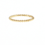 14K Yellow Gold 2mm Bead Style Plain Wedding Band | Size 6.5