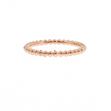 14K Rose Gold 2mm Bead Style Plain Wedding Band | Size 6.5
