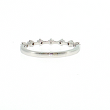 14K White Gold 7-Diamond Wedding Band Size 6.5 | 0.15ctw