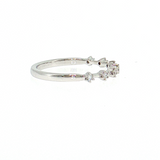 14K White Gold 7-Diamond Wedding Band Size 6.5 | 0.15ctw