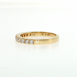 14k Yellow Gold 0.49ctw Diamond Wedding Band Size 6.5