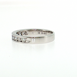 14k White Gold 0.49ctw Channel Set Diamond Wedding Band Size 6.5