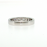 14k White Gold 0.49ctw Channel Set Diamond Wedding Band Size 6.5