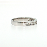 14k White Gold 0.49ctw Channel Set Diamond Wedding Band Size 6.5