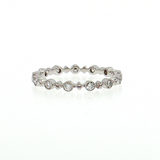 14K White Gold Bezel-Set Diamond Eternity Band (0.28 TWT)