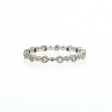14K White Gold Bezel-Set Diamond Eternity Band (0.28 TWT)