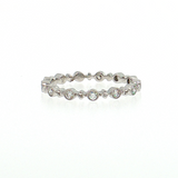 14K White Gold Bezel-Set Diamond Eternity Band (0.28 TWT)