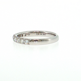 14K White Gold 11-Stone Diamond Wedding Band (0.50 TWT)