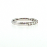 14K White Gold 11-Stone Diamond Wedding Band (0.50 TWT)