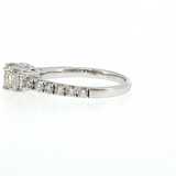 14K White Gold Princess Three-Stone Diamond Engagement Ring (1.50 TWT)