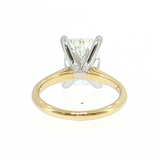 5.00ct Radiant Lab Grown Diamond Solitaire | 14K Two-Tone Ring