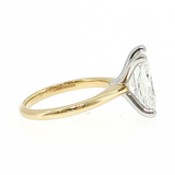 5.00ct Radiant Lab Grown Diamond Solitaire | 14K Two-Tone Ring