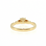 14K Yellow Gold 0.61ct Round Diamond Sidestone Engagement Ring