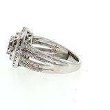 10K White Gold 0.50ctw Pear Cluster Diamond Engagement Ring
