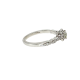 14K White Gold 0.35ct Round Diamond Halo Engagement Ring