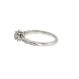 14K White Gold 0.35ct Round Diamond Halo Engagement Ring