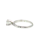 14K White Gold 0.50ct Round Diamond Solitaire Engagement Ring