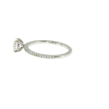 0.71 CT Round Diamond Hidden Halo Engagement Ring | Platinum