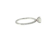 0.71 CT Round Diamond Hidden Halo Engagement Ring | Platinum