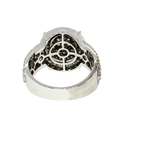 1.57 CTW Round Diamond Cluster Engagement Ring in 14K White Gold