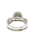 2.20 CTW Oval & Round Diamond Cluster Ring in 14K White Gold