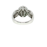 1/2 CT. T.W. Oval Cluster Diamond Engagement Ring in 10K White Gold