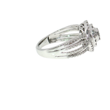 1/2 CT. T.W. Oval Cluster Diamond Engagement Ring in 10K White Gold