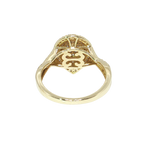 Yellow 10K Gold Pear Cluster Engagement Ring (0.50 TWT)