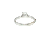 18K White Gold 0.93 TWT Round Diamond Engagement Ring