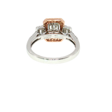10K White & Rose Gold 0.75 TWT Cluster Engagement Ring