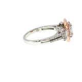 10K White & Rose Gold 0.75 TWT Cluster Engagement Ring