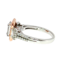 10K White & Rose Gold 0.75 TWT Cluster Engagement Ring