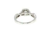 18K White Gold 0.90 TWT Round Diamond Engagement Ring