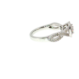 18K White Gold 0.90 TWT Round Diamond Engagement Ring