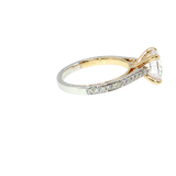 14K White & Yellow Gold Diamond Semi-Mount Ring | 0.25 CTW