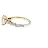 14K White & Yellow Gold Diamond Semi-Mount Ring | 0.25 CTW