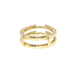 14K Yellow Gold Cathedral Diamond Enhancer Wedding Band