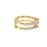 14K Yellow Gold Cathedral Diamond Enhancer Wedding Band