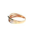 Lady's Rose 14K Gold Chocolate & White Diamond Ring (0.34 CTW)