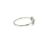 Lady's White 14K Gold Infinity Diamond Fashion Ring