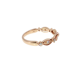 14K Rose Gold Vintage Style Diamond Fashion Ring | 0.15 TWT