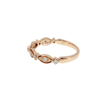 14K Rose Gold Vintage Style Diamond Fashion Ring | 0.15 TWT