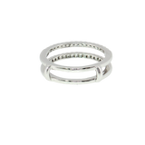 14K White Gold Diamond Ring Guard Wedding Band (0.33 TWT)