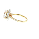 14K Two-Tone Gold Infinity Halo Engagement Semi-Mount
