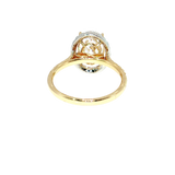 14K Two-Tone Gold Infinity Halo Engagement Semi-Mount