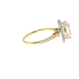 14K Two-Tone Gold Infinity Halo Engagement Semi-Mount