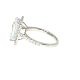 White Gold Emerald-Cut Halo Semi-Mount Ring (0.57 TWT)