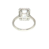 White Gold Emerald-Cut Halo Semi-Mount Ring (0.57 TWT)