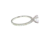 White Gold Round Semi-Mount Ring - 14K Prong-Set (0.29 TWT)
