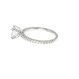 White Gold Round Semi-Mount Ring - 14K Prong-Set (0.29 TWT)